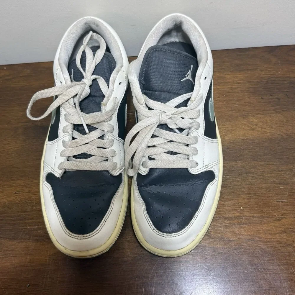 Air Jordan 1 Low Women’s Size 9.5 Anthracite / Jade Smoke Sail - Picture 3 of 10
